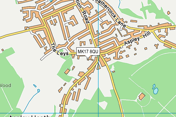 MK17 8QU map - OS VectorMap District (Ordnance Survey)