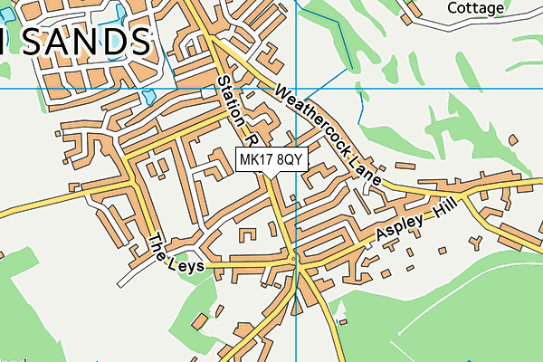 MK17 8QY map - OS VectorMap District (Ordnance Survey)