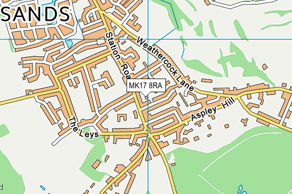 MK17 8RA map - OS VectorMap District (Ordnance Survey)