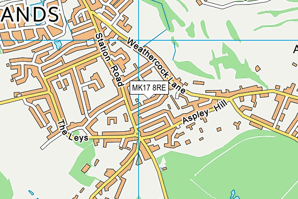 MK17 8RE map - OS VectorMap District (Ordnance Survey)