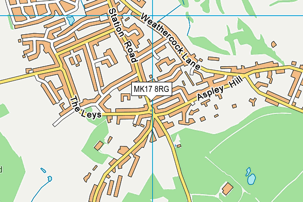 MK17 8RG map - OS VectorMap District (Ordnance Survey)