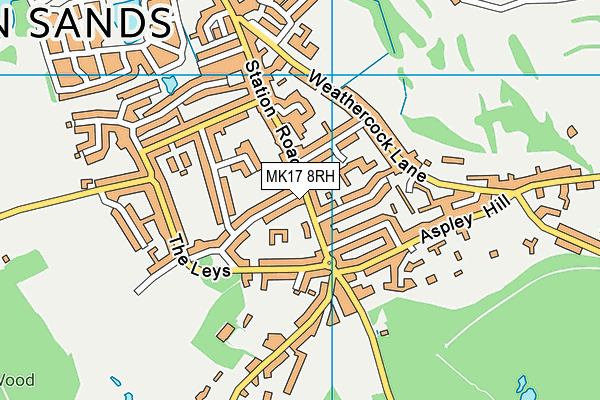 MK17 8RH map - OS VectorMap District (Ordnance Survey)