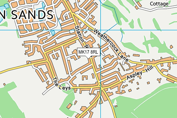 MK17 8RL map - OS VectorMap District (Ordnance Survey)