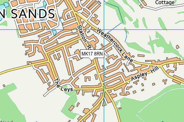 MK17 8RN map - OS VectorMap District (Ordnance Survey)