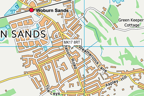 MK17 8RT map - OS VectorMap District (Ordnance Survey)