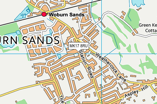 MK17 8RU map - OS VectorMap District (Ordnance Survey)