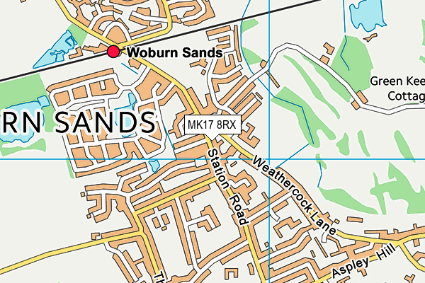 MK17 8RX map - OS VectorMap District (Ordnance Survey)