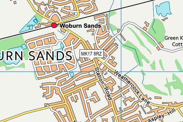 MK17 8RZ map - OS VectorMap District (Ordnance Survey)