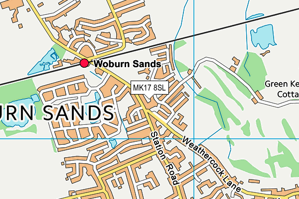 MK17 8SL map - OS VectorMap District (Ordnance Survey)