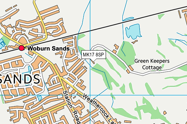 MK17 8SP map - OS VectorMap District (Ordnance Survey)