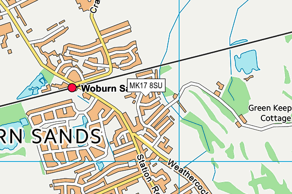 MK17 8SU map - OS VectorMap District (Ordnance Survey)