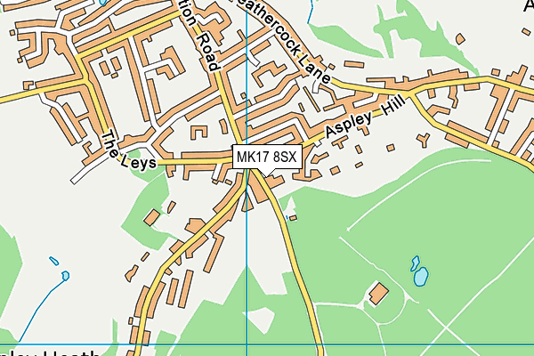 MK17 8SX map - OS VectorMap District (Ordnance Survey)