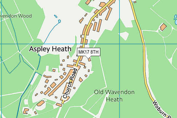 MK17 8TH map - OS VectorMap District (Ordnance Survey)