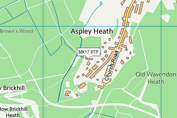 MK17 8TP map - OS VectorMap District (Ordnance Survey)