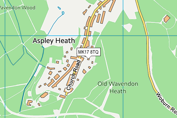 MK17 8TQ map - OS VectorMap District (Ordnance Survey)