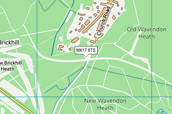 MK17 8TS map - OS VectorMap District (Ordnance Survey)