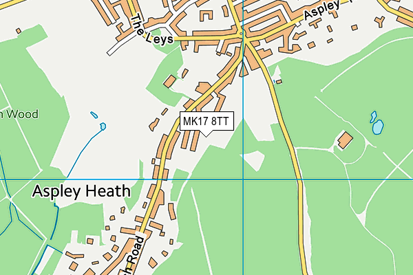 MK17 8TT map - OS VectorMap District (Ordnance Survey)