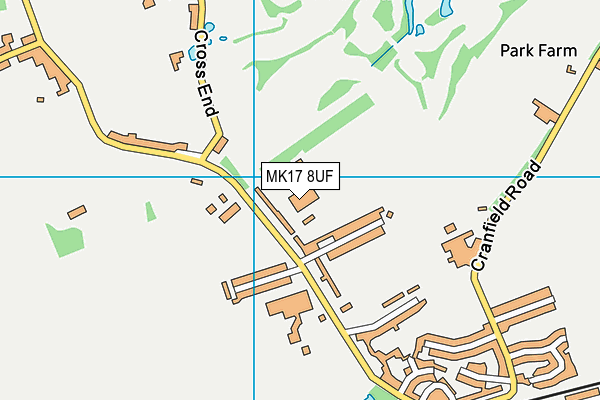 MK17 8UF map - OS VectorMap District (Ordnance Survey)
