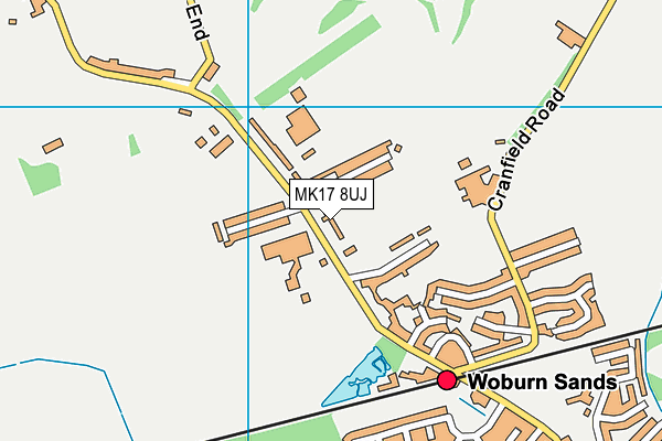 MK17 8UJ map - OS VectorMap District (Ordnance Survey)