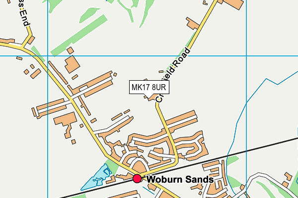 MK17 8UR map - OS VectorMap District (Ordnance Survey)