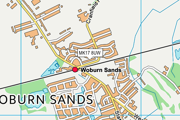 MK17 8UW map - OS VectorMap District (Ordnance Survey)