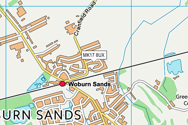 MK17 8UX map - OS VectorMap District (Ordnance Survey)