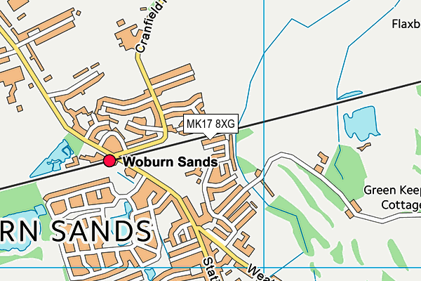 MK17 8XG map - OS VectorMap District (Ordnance Survey)