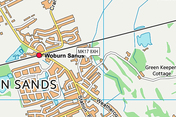MK17 8XH map - OS VectorMap District (Ordnance Survey)