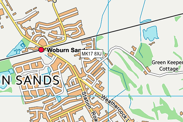 MK17 8XJ map - OS VectorMap District (Ordnance Survey)