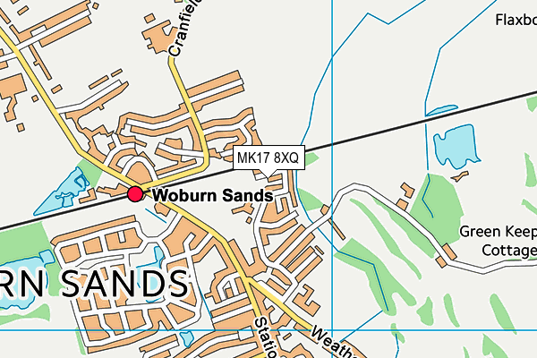 MK17 8XQ map - OS VectorMap District (Ordnance Survey)