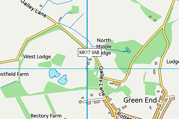 MK17 9AB map - OS VectorMap District (Ordnance Survey)