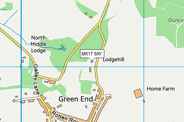 MK17 9AY map - OS VectorMap District (Ordnance Survey)