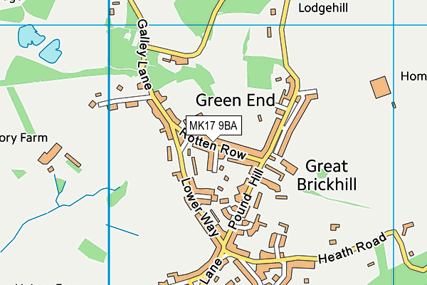 Great Brickhill Cricket Club map (MK17 9BA) - OS VectorMap District (Ordnance Survey)