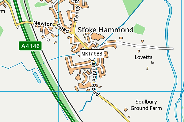 MK17 9BB map - OS VectorMap District (Ordnance Survey)