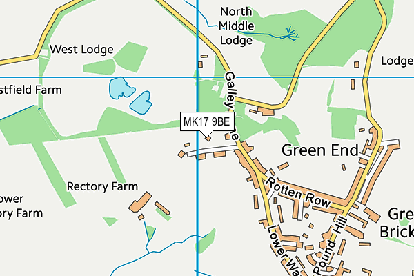 MK17 9BE map - OS VectorMap District (Ordnance Survey)