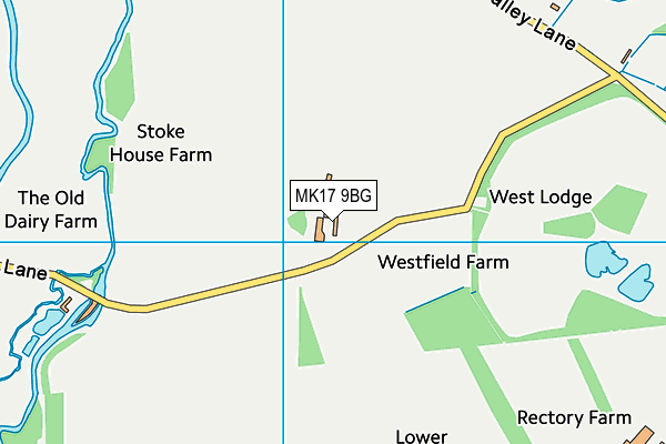 MK17 9BG map - OS VectorMap District (Ordnance Survey)