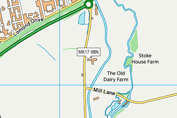 MK17 9BN map - OS VectorMap District (Ordnance Survey)