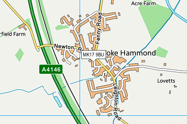 MK17 9BU map - OS VectorMap District (Ordnance Survey)