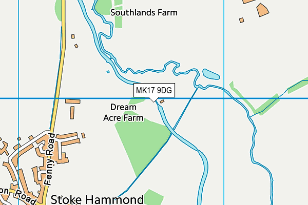 MK17 9DG map - OS VectorMap District (Ordnance Survey)