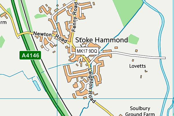 MK17 9DQ map - OS VectorMap District (Ordnance Survey)