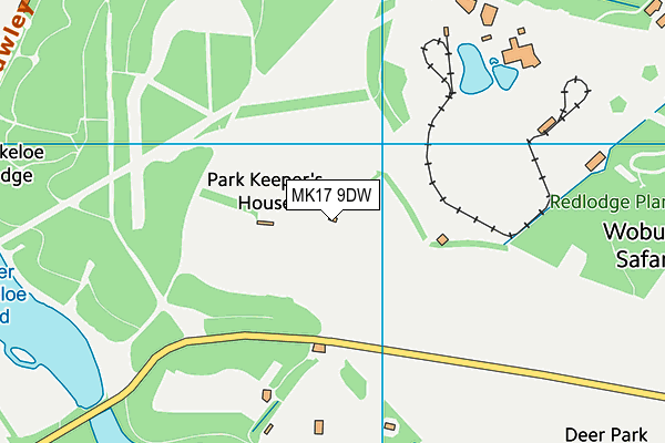 MK17 9DW map - OS VectorMap District (Ordnance Survey)