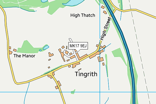 MK17 9EJ map - OS VectorMap District (Ordnance Survey)