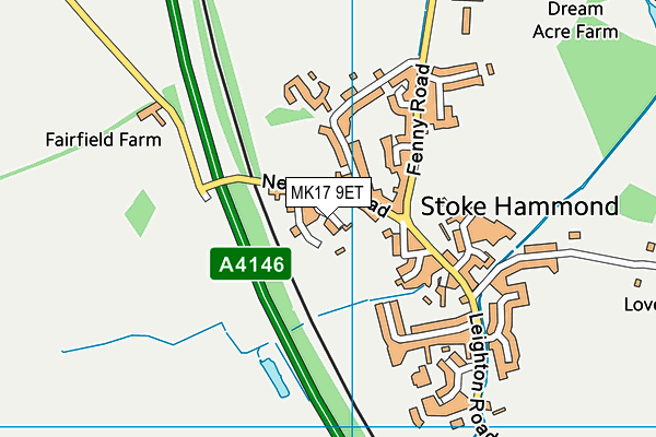 MK17 9ET map - OS VectorMap District (Ordnance Survey)