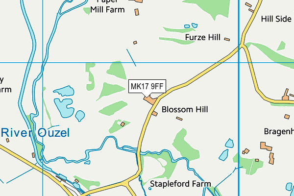 MK17 9FF map - OS VectorMap District (Ordnance Survey)