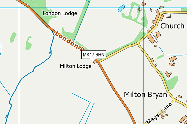 MK17 9HN map - OS VectorMap District (Ordnance Survey)