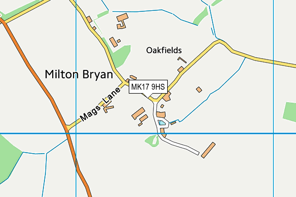 Milton Bryan Cricket Club map (MK17 9HS) - OS VectorMap District (Ordnance Survey)