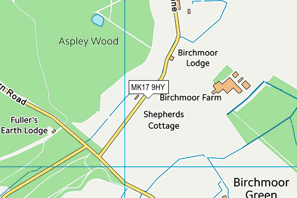 MK17 9HY map - OS VectorMap District (Ordnance Survey)