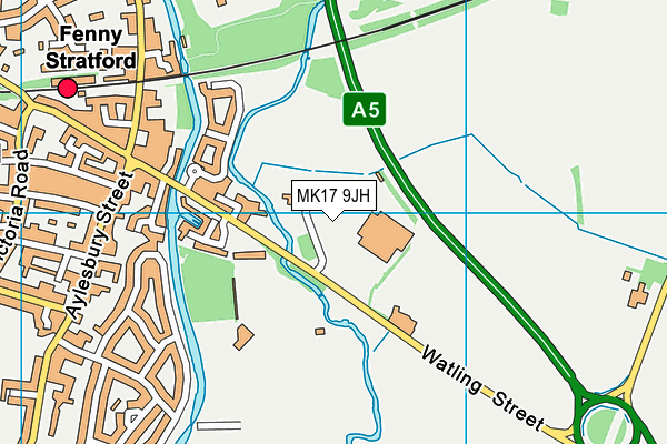 MK17 9JH map - OS VectorMap District (Ordnance Survey)