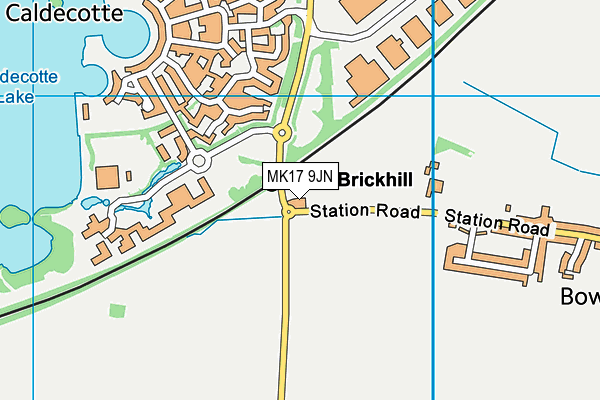 MK17 9JN map - OS VectorMap District (Ordnance Survey)