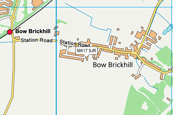 MK17 9JR map - OS VectorMap District (Ordnance Survey)